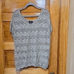 It's Our Time Gray Knit Short Sleeve Top 3X